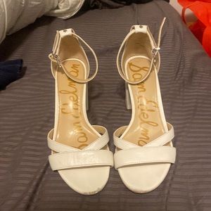 White Sam Edelman Heels